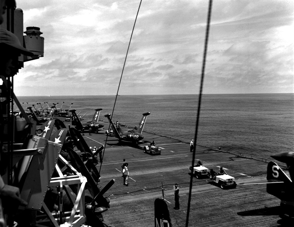 CV-45 flight deck 1950