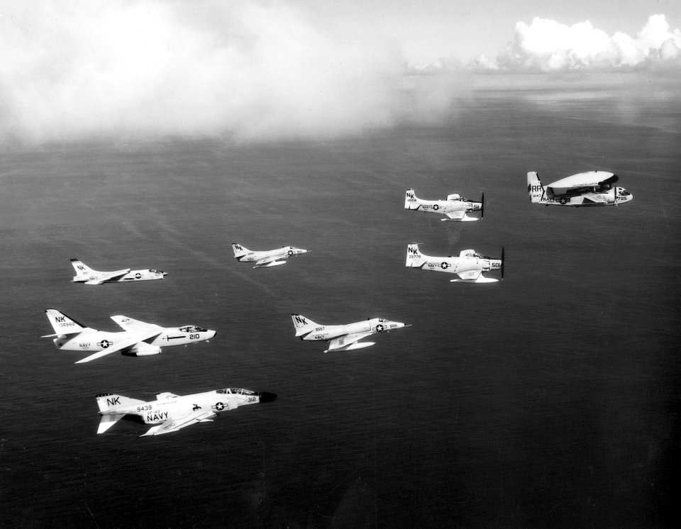 CVW-14 aircraft in in flight 1963