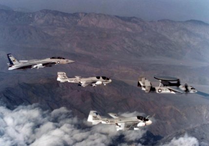 CVW-11 aircraft in flight 1977