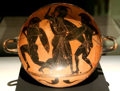 Cílix de ceràmica àtica de figures negres