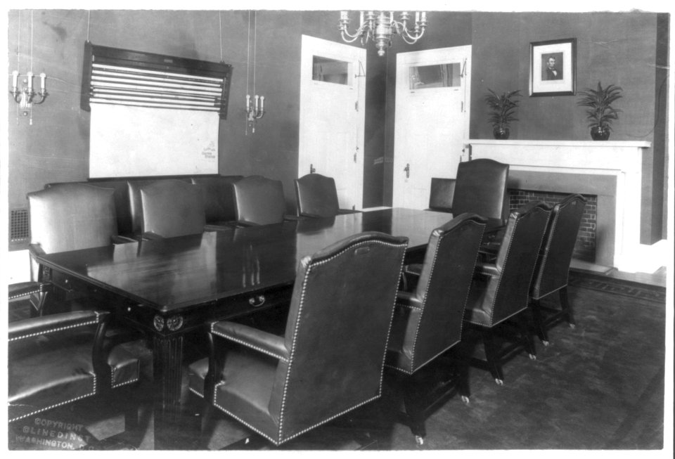 D.C. Wash. - White House Offices- Conference room with table and ten chairs LCCN2007678175