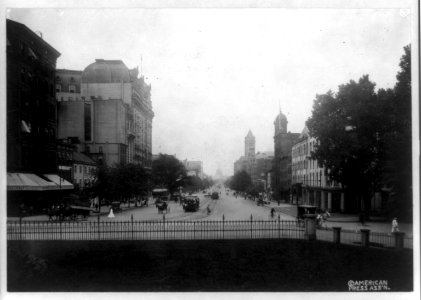 D.C., Washington, Pennsylvania Avenue, 1910, view from Treasury LCCN96510911