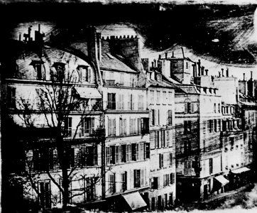 Daguerre, Louis Jacques Mandé - Daguerre photographiert aus seiner Wohnung im dritten Stock des Boulevard Saint-Martin Nr.17 (Zeno Fotografie)