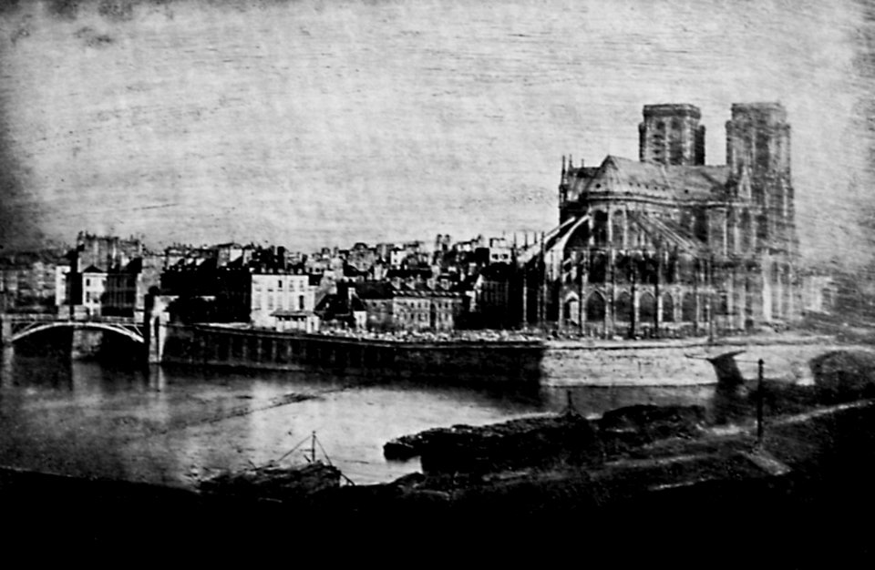 Daguerre, Louis Jacques Mandé - Notre-Dame von der Pont des Tournelles (Zeno Fotografie)