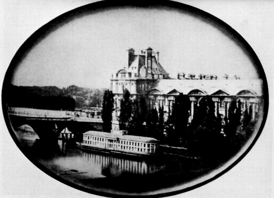 Daguerre, Louis Jacques Mandé - Das Tuilerie und die Seine vom Quai d'Orsay (Zeno Fotografie)