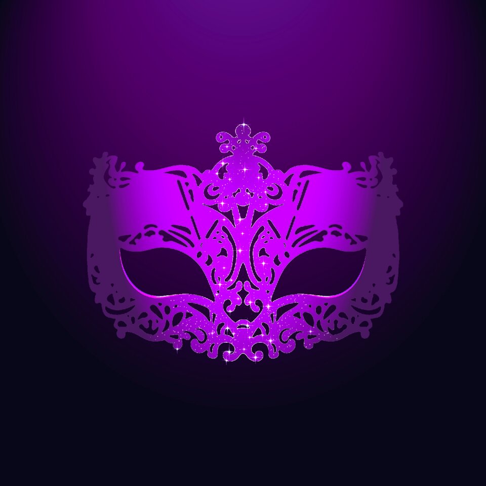 Carnival mask masquerade purple