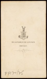 De La Marck De Lummen - carte de visite, achterzijde (P 1971 0075)