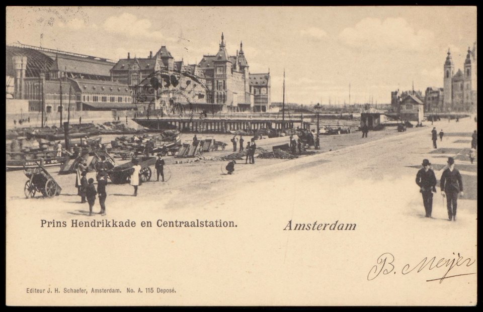 De laad- en losplaats voor diverse beurtschippers to Prins Hendrikkade 12-16, Afb PBKD00196000004