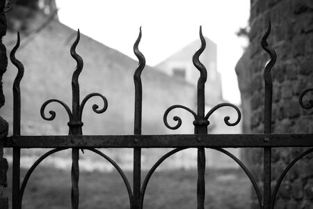Wrought iron art metalwork metal fence photo