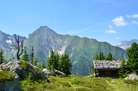 Vacations alpine hut nature photo