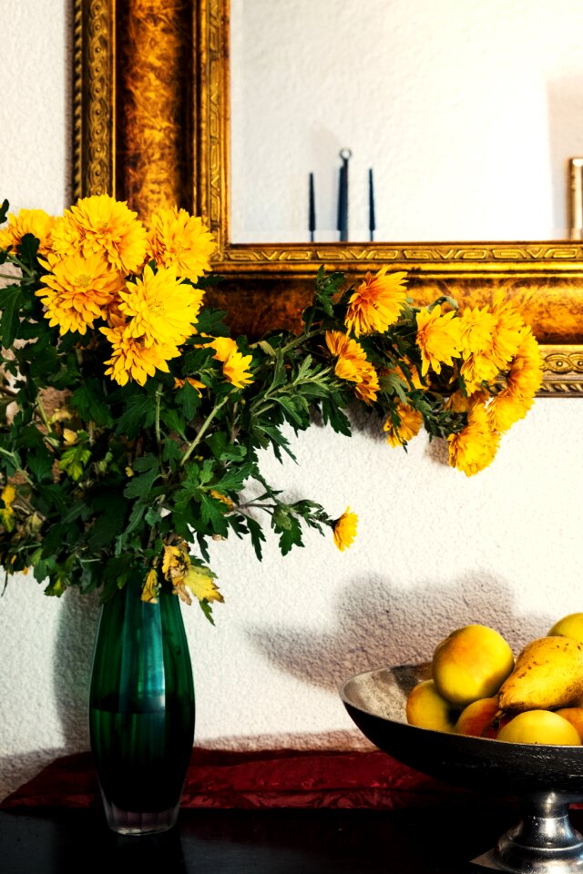 Yellow vase flower vase