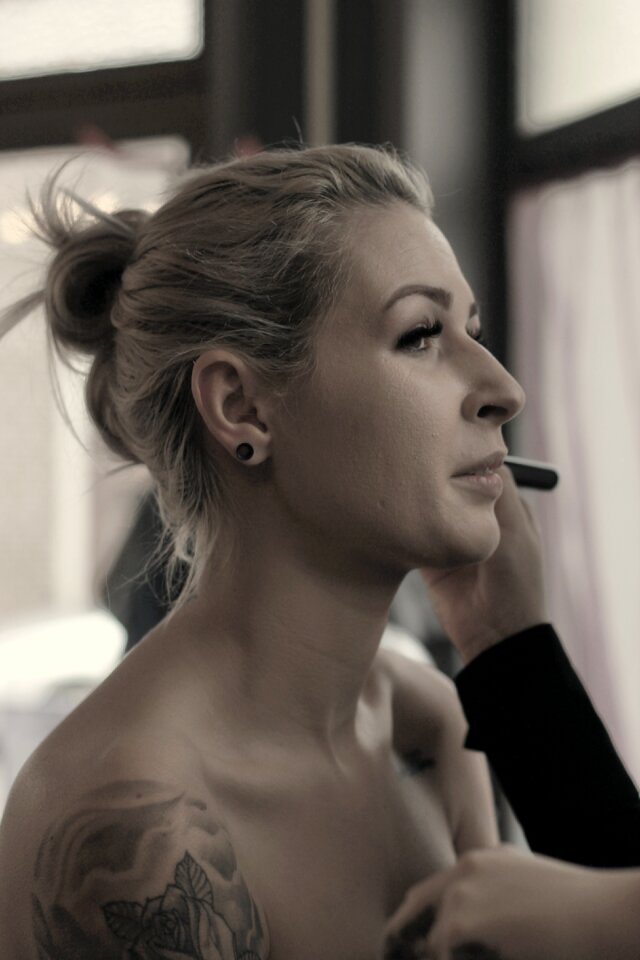 Makeup hairstyle tattoo
