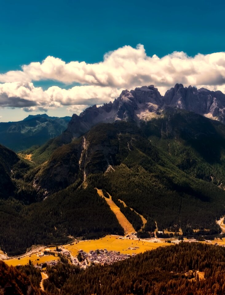 Mountains sky clouds