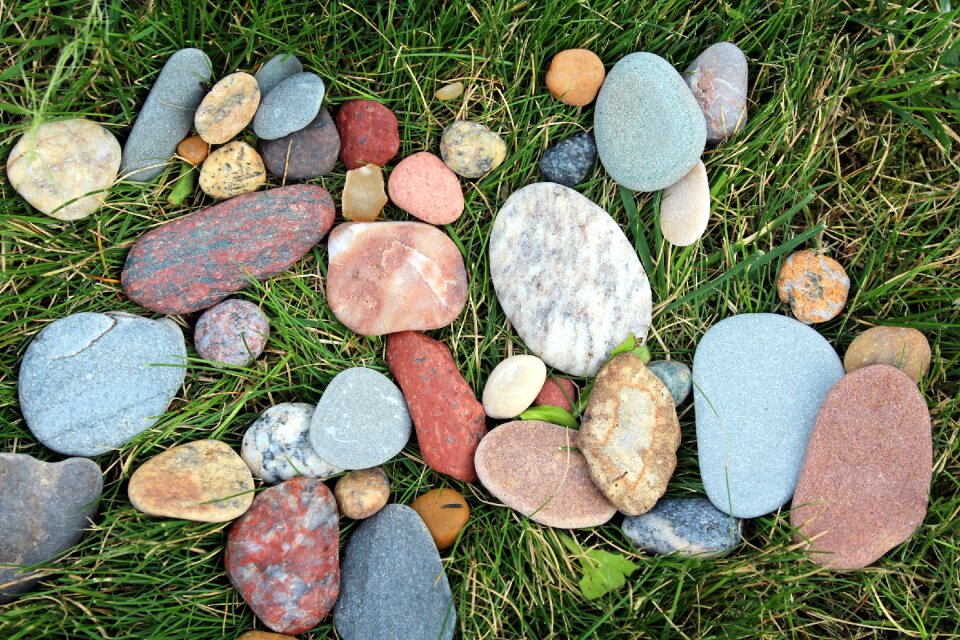 Pebbles flat the background