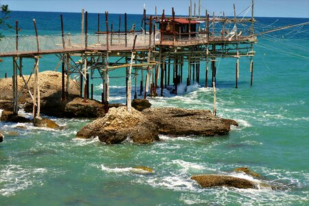 Water boardwalk by the sea photo