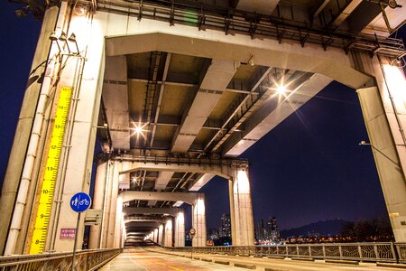 Night view bridge high road