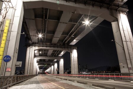Night view bridge high road