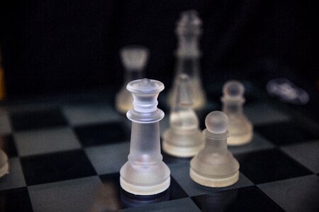 Chessboard play competition photo