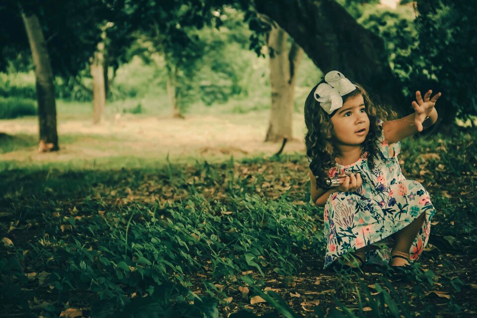 Child alone sitting