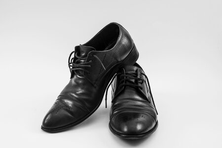 Black shoes leather shoes used shoes