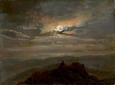 Johan Christian Clausen Dahl - Landskap i måneskinnet (1823)