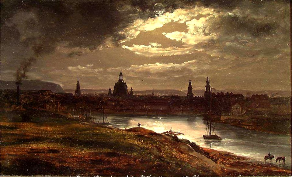 Johan Christian Dahl - Dresden by Moonlight - NG.M.01550 - National Museum of Art, Architecture and Design