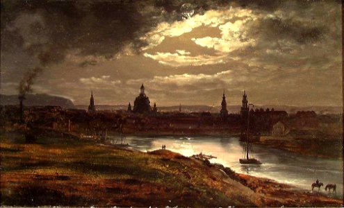 Johan Christian Dahl - Dresden by Moonlight - NG.M.01550 - National Museum of Art, Architecture and Design