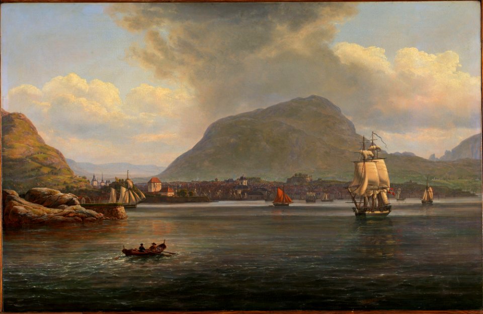 Johan Christian Dahl - Bergen seen from the northern Inlet - NG.M.01624 - National Museum of Art, Architecture and Design