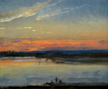 Johan Christian Claussen Dahl - Elbe i kveldslyset