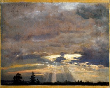 Johan Christian Dahl - Cloud Study with Sunbeams - Google Art Project photo