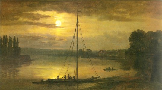 Elbe sett fra Brühlsche Terrasse 1824