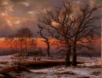 Johan Christian Dahl - Danish Winter Landscape with Dolmen - NG.M.00272 - National Museum of Art, Architecture and Design