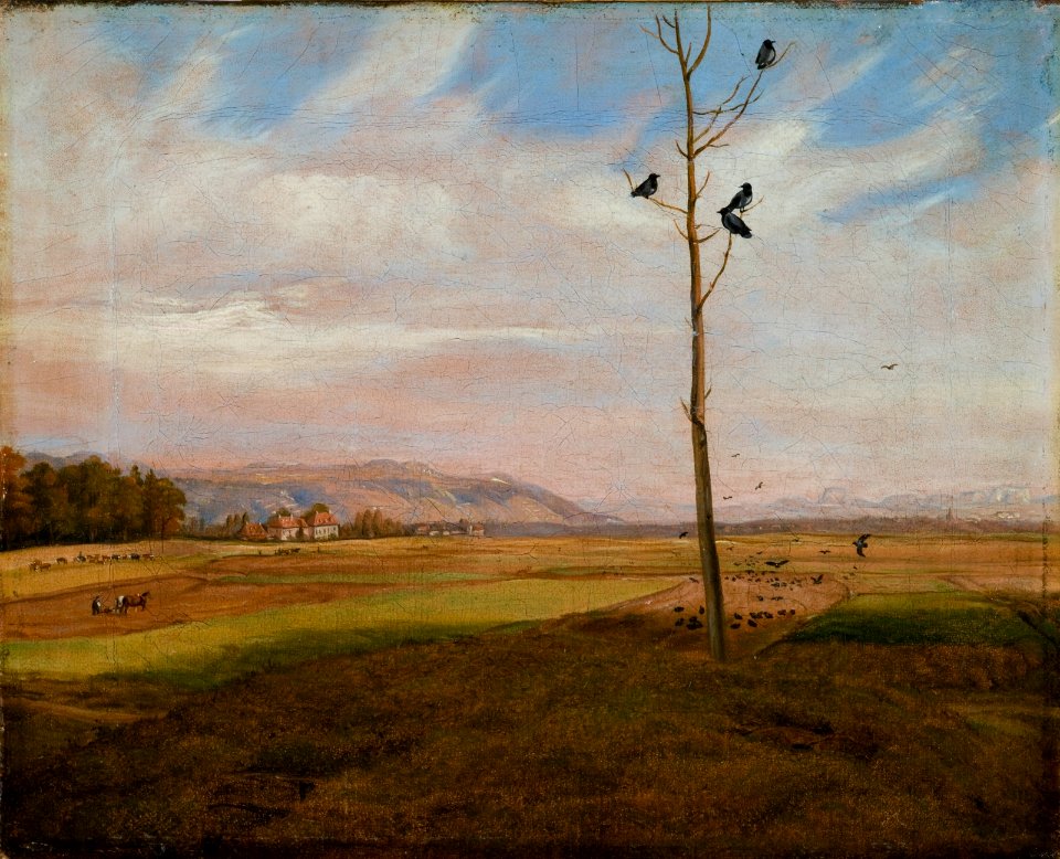 Johan Christian Claussen Dahl - Tre med fire ravner
