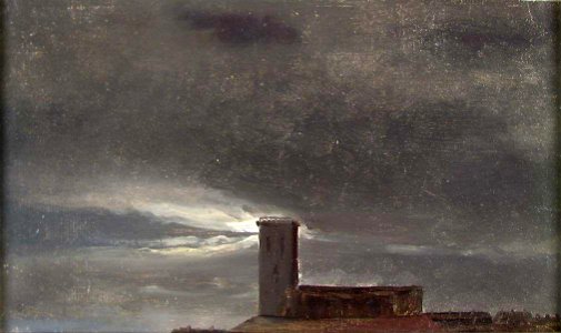 Johan Christian Dahl - Clouds over a Building with a Tower - NG.M.00426-033 - National Museum of Art, Architecture and Design photo