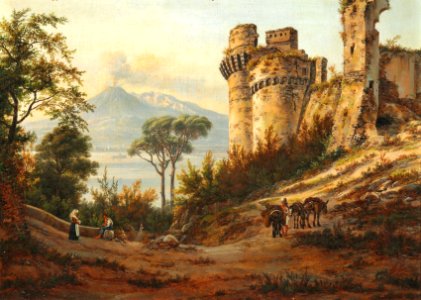 Johan Christian Clausen Dahl - A ruin in the neighborhood of Castel Mare (1828)