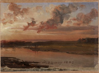 Johan Christian Dahl - The Elbe in the Evening - NG.M.02445 - National Museum of Art, Architecture and Design photo