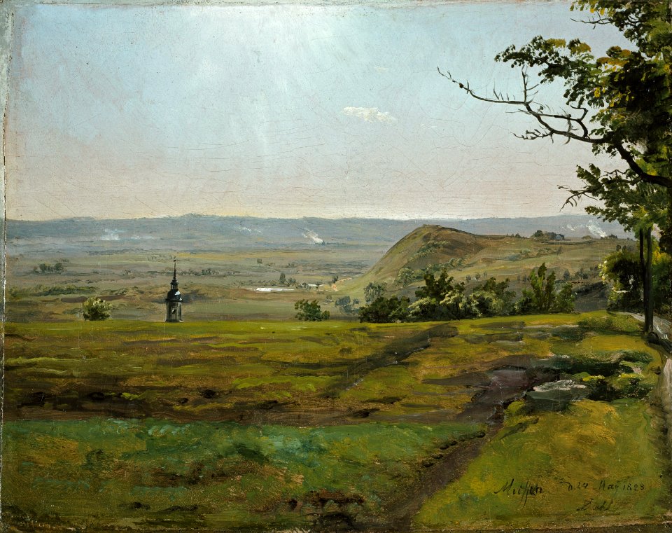 Johan Christian Dahl - Green Fields near Meissen - NG.M.01681 - National Museum of Art, Architecture and Design