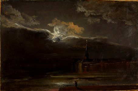 Johan Christian Dahl - Dresden in Moonlight - NG.M.00426-019 - National Museum of Art, Architecture and Design
