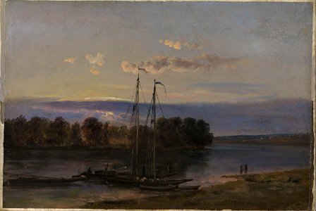 Johan Christian Dahl - The Elbe at Sunset - NG.M.00931 - National Museum of Art, Architecture and Design photo