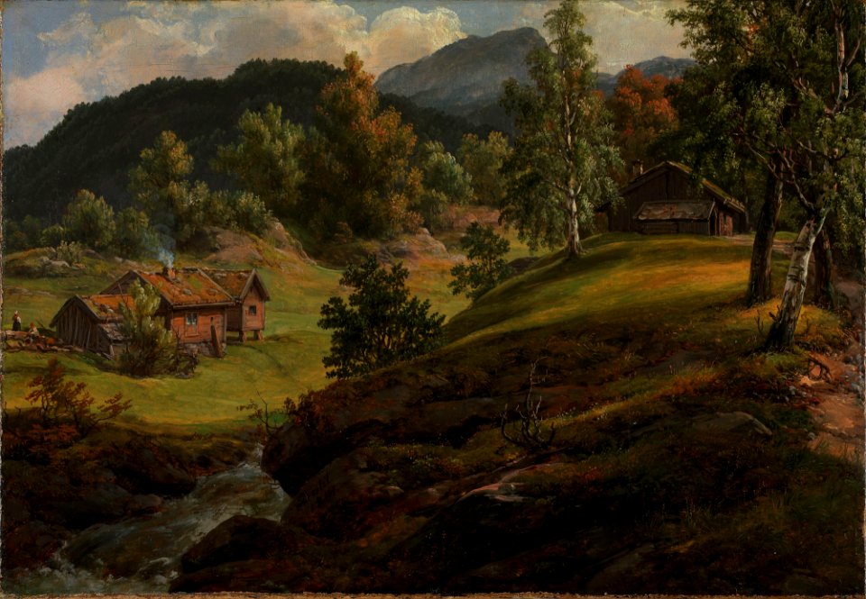 Johan Christian Dahl - Farm at Lysekloster - NG.M.00517 - National Museum of Art, Architecture and Design
