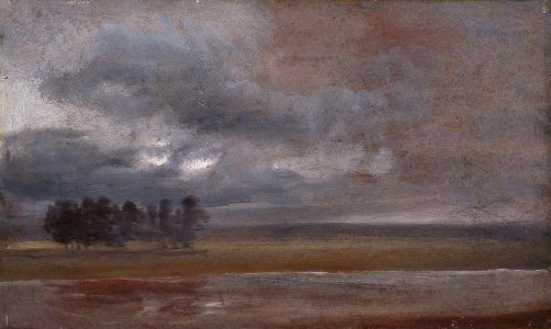 Johan Christian Dahl - The Elbe in Rain - NG.M.00426-034 - National Museum of Art, Architecture and Design