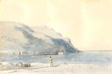 Johan Christian Clausen Dahl - Stranden ved Castellammare - Nasjonalmuseet for kunst, arkitektur og design - NG.K&H.B.02686