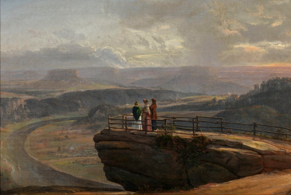 Johan Christian Dahl - View from Bastei - NG.M.02891 - National Museum of Art, Architecture and Design