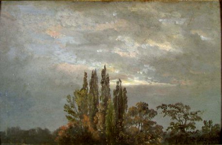 Johan Christian Dahl - Morning Mist over Poplars - NG.M.00426-027 - National Museum of Art, Architecture and Design