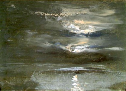 Johan Christian Dahl - The Elbe by Moonlight - NG.M.00426-020 - National Museum of Art, Architecture and Design