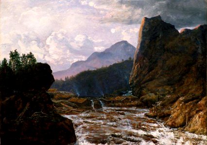 Johan Christian Dahl - River between steep Rocks - NG.M.00385 - National Museum of Art, Architecture and Design