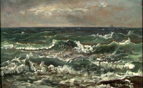 Johan Christian Dahl - Waves and Breakers in the Bay of Naples - NG.M.02302 - National Museum of Art, Architecture and Design