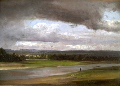 Johan Christian Dahl - View of the Elbe - NG.M.00426-003 - National Museum of Art, Architecture and Design