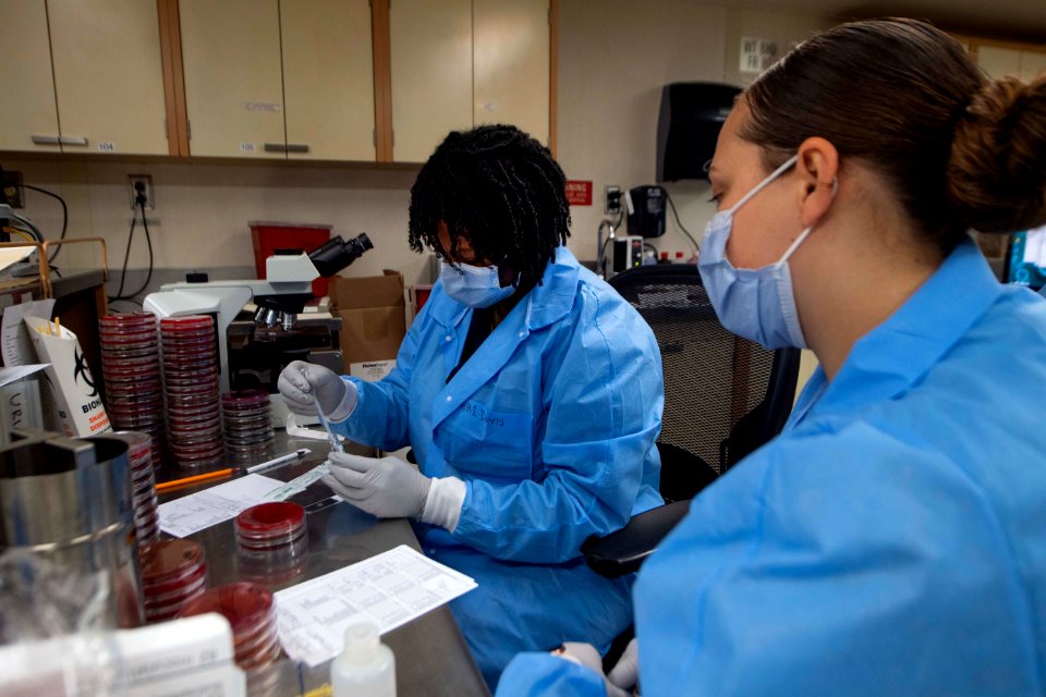 Daily Operations in the Microbiology Lab Aboard USNS Comfort (49826877442)