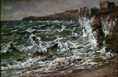 Johan Christian Dahl - Waves and Breakers in the Bay of Naples - NG.M.00772 - National Museum of Art, Architecture and Design